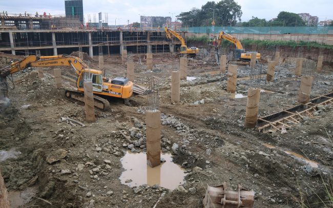 Ongoing building construction works